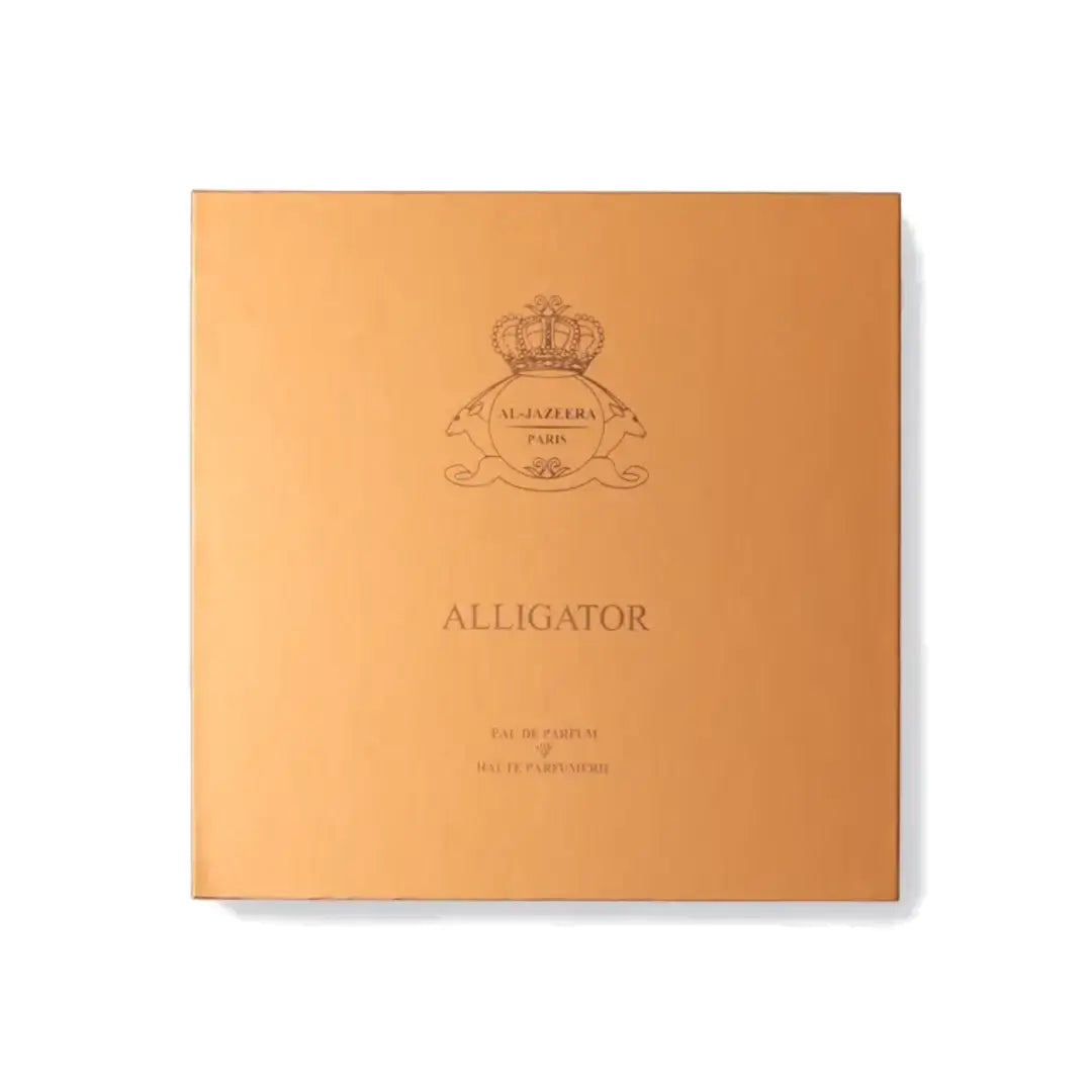 Decorative Orange box with 'Alligator Set' text and 'Al Jazeera' logo on a white background