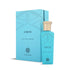 'Crete' Eau de Parfum bottle and packaging with geometric design on a white background with 'Asateer' branding