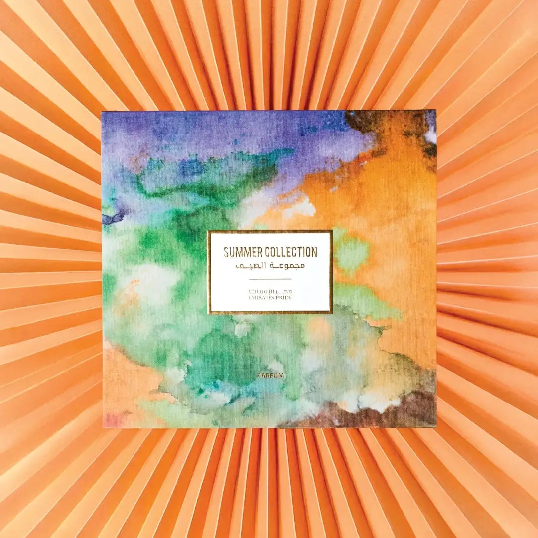 'Summer Collection' by Emirates Pride orange radial background