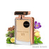 Perfume bottle labeled 'Black Cavalier VI' by Le Bonheur Parfums with botanical elements on a white background featured on ArabiaScents