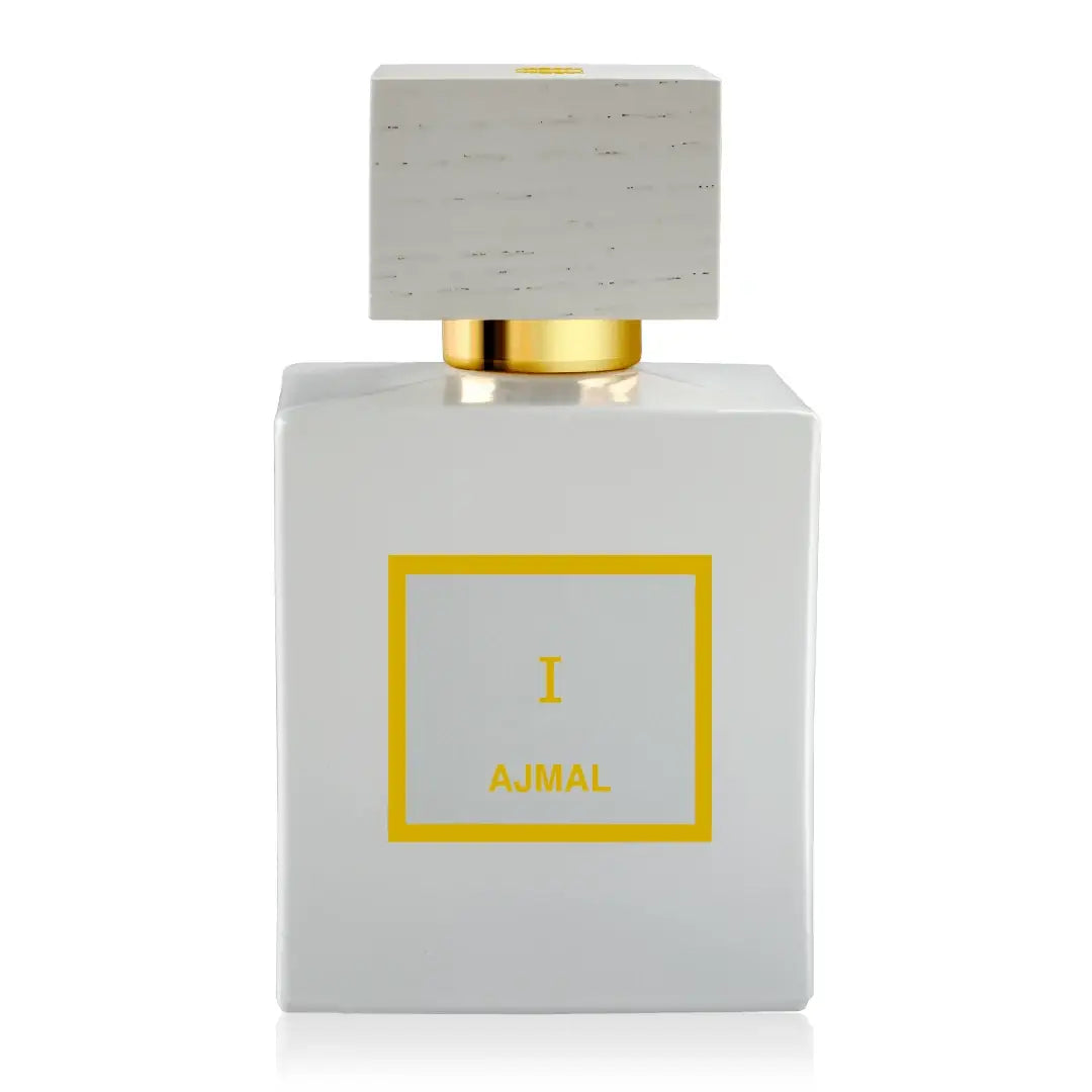 'Blanche Collection' perfume bottle in a white background with 'Ajmal' branding
