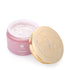 'Blossom Scented Body Powder' by Asateer pink container with a gold lid on a white background