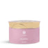 'Blossom Scented Body Powder' by Asateer pink container with a gold lid on a white background