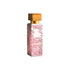 'Candy' Perfume bottle with gold cap and pink and white pattern on a white background with Al Jazeera Perfumes branding