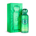 Green perfume bottle and packaging with 'Capri' and 'Gissah' branding on a white background