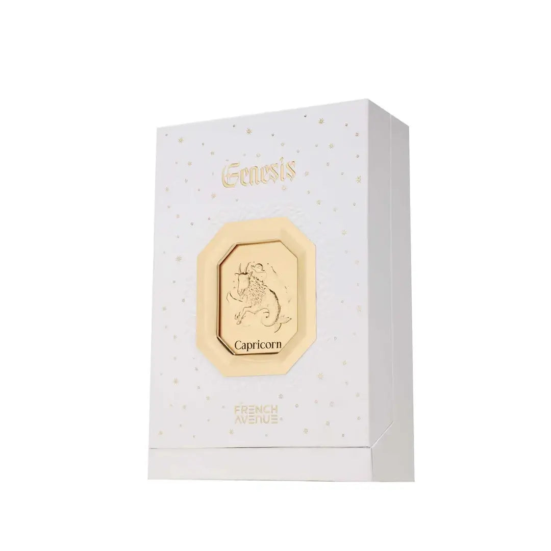 Eternis Capricorn perfume packaging on a white background with French Avenue branding