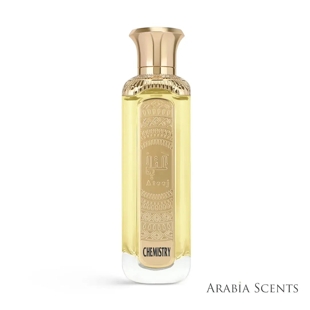 Chemistry Light fragrance bottle branded by Ateej on a white background featured by 'ArabiaScents'