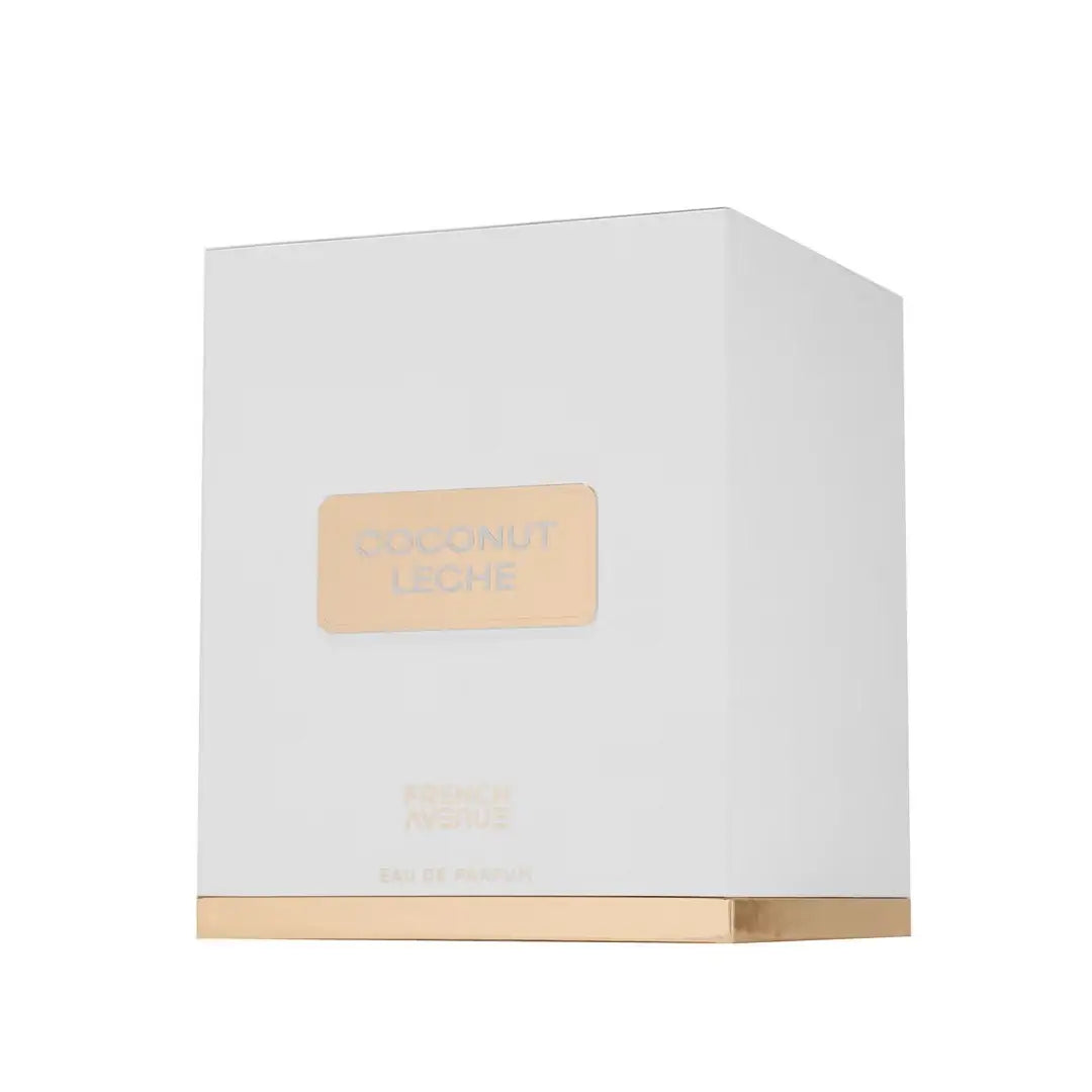 Coconut Leche Perfume box on a white background branded French Avenue