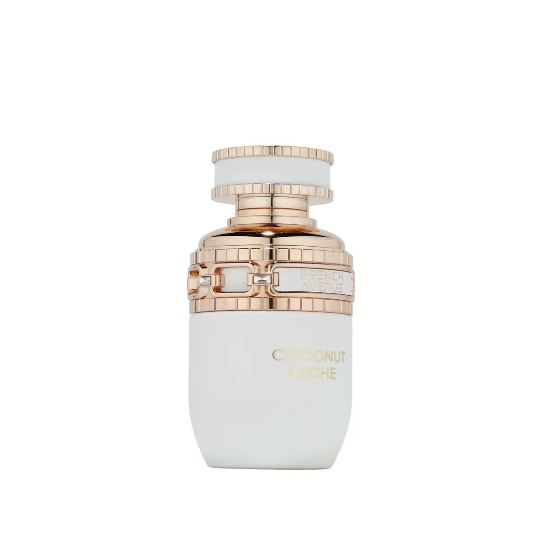 Coconut Leche Perfume bottle on a white background branded French Avenue
