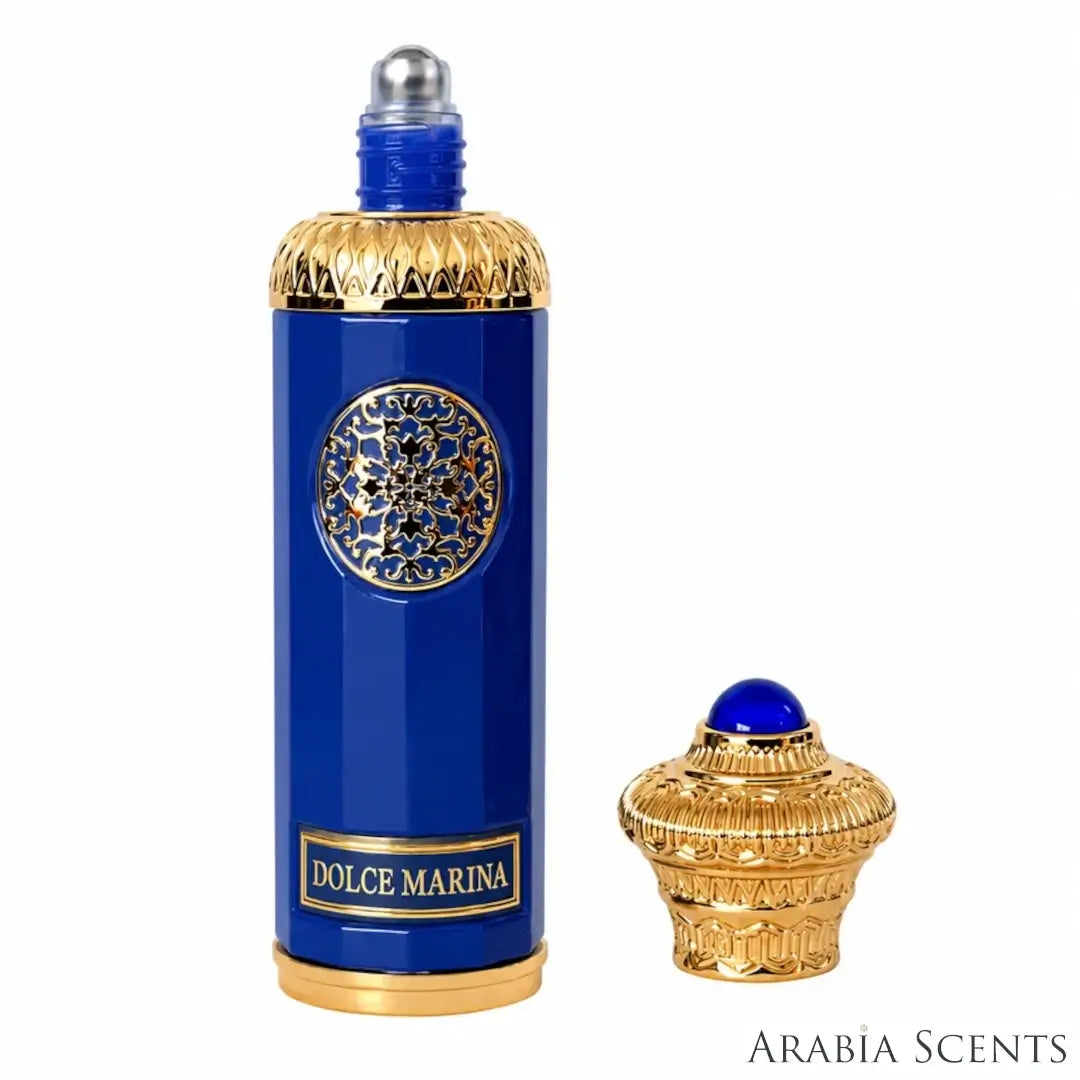 'Dolce Marina' perfume bottle on a white background with 'Surrati' branding featured by 'Arabiascents'