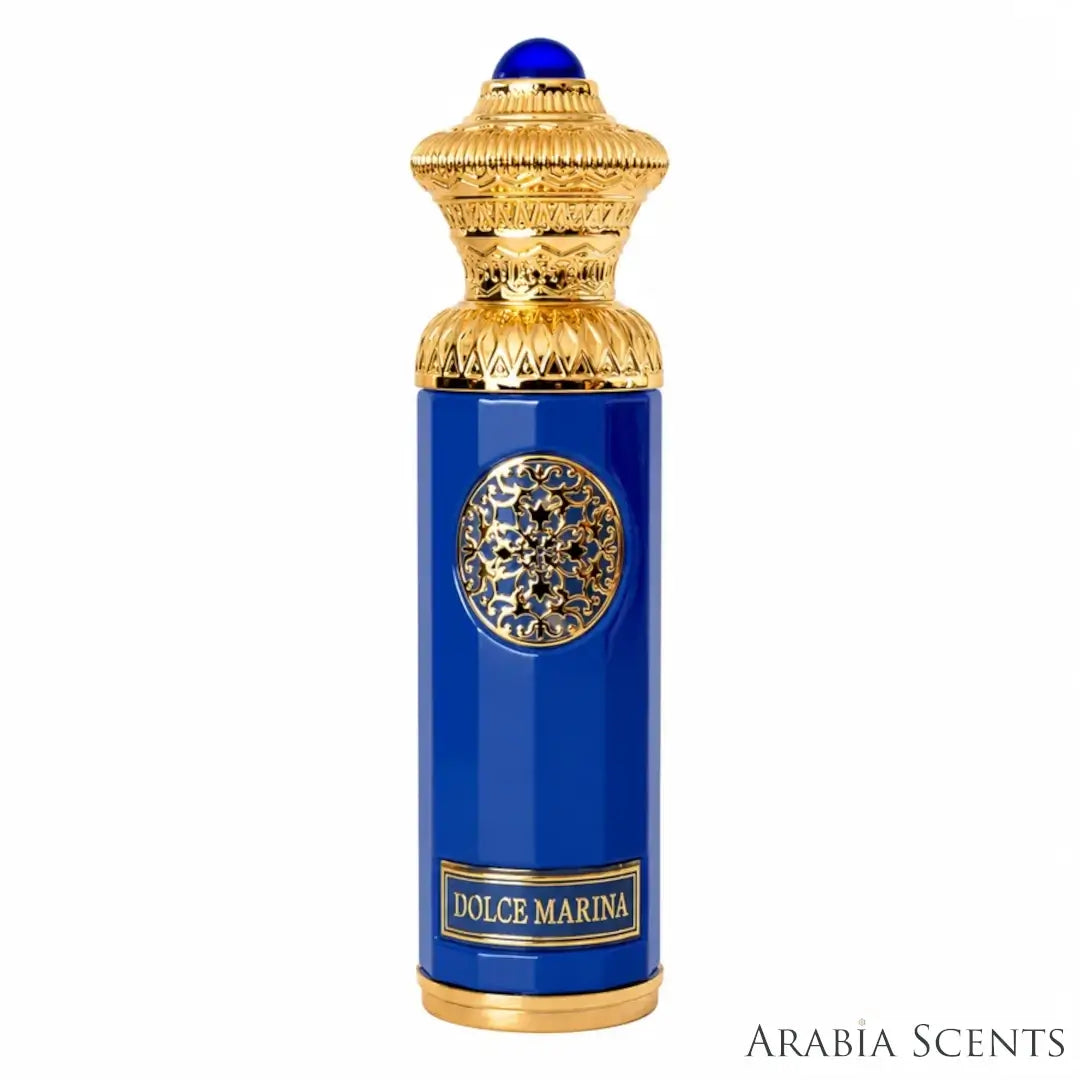 'Dolce Marina' perfume bottle on a white background with 'Surrati' branding featured by 'Arabiascents'