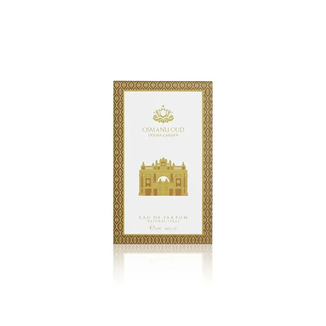 'Dolma Garden' by Osmanli Oud  perfume packaging on a white background