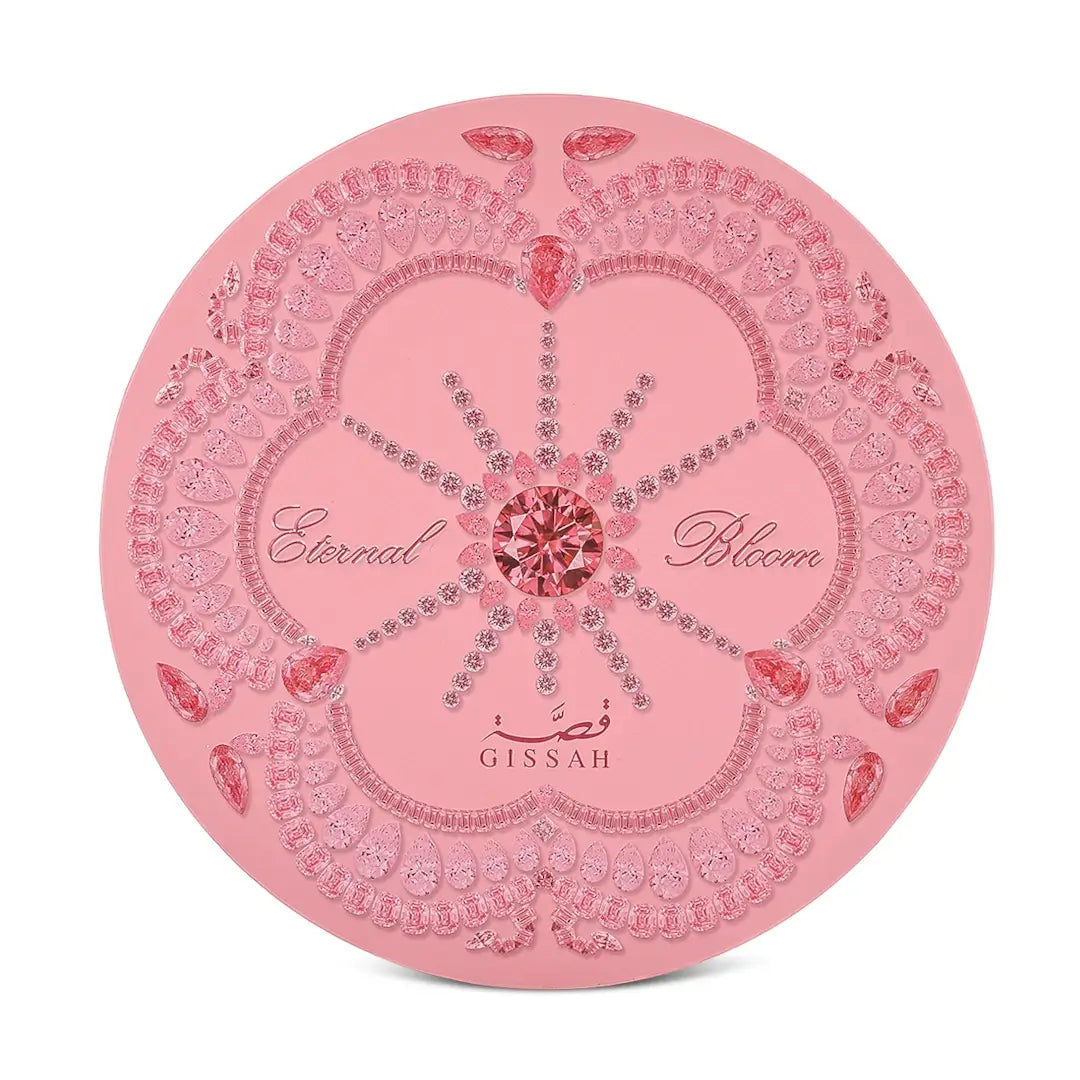 'Eternal Bloom' packaging in a white background with 'Gissah' branding