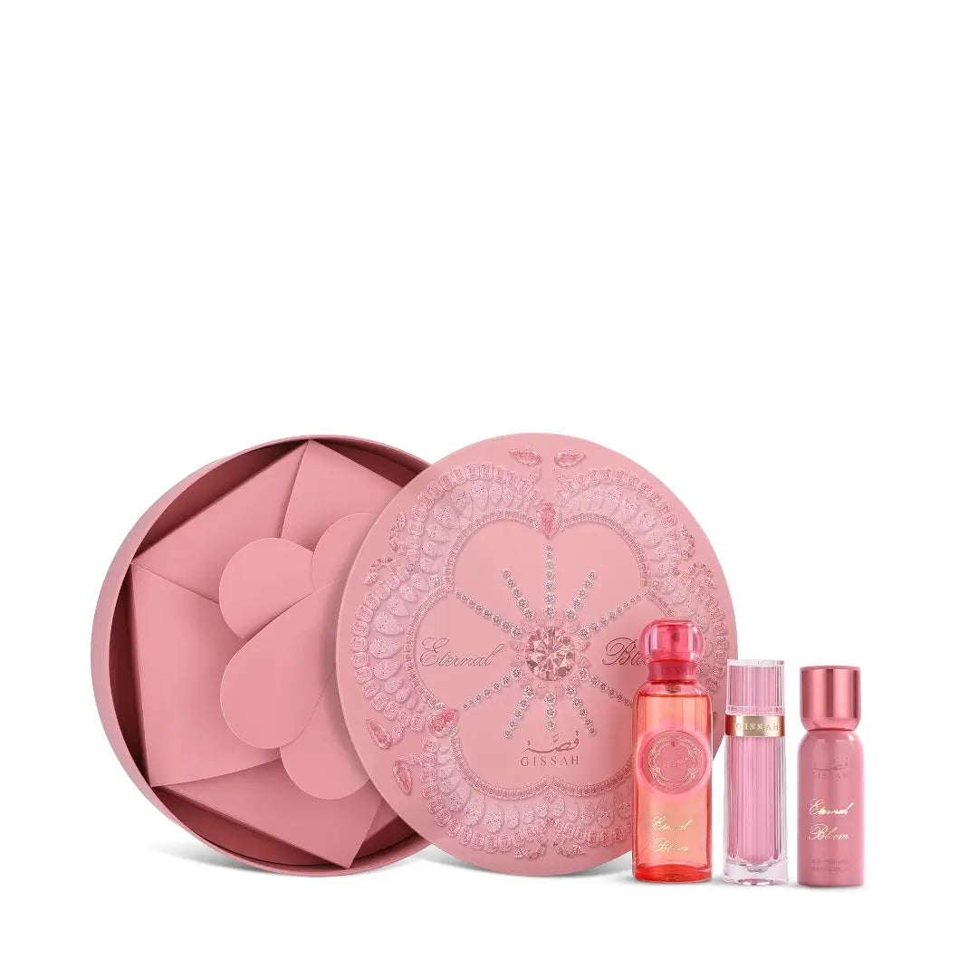 'Eternal Bloom' set in a white background with 'Gissah' branding