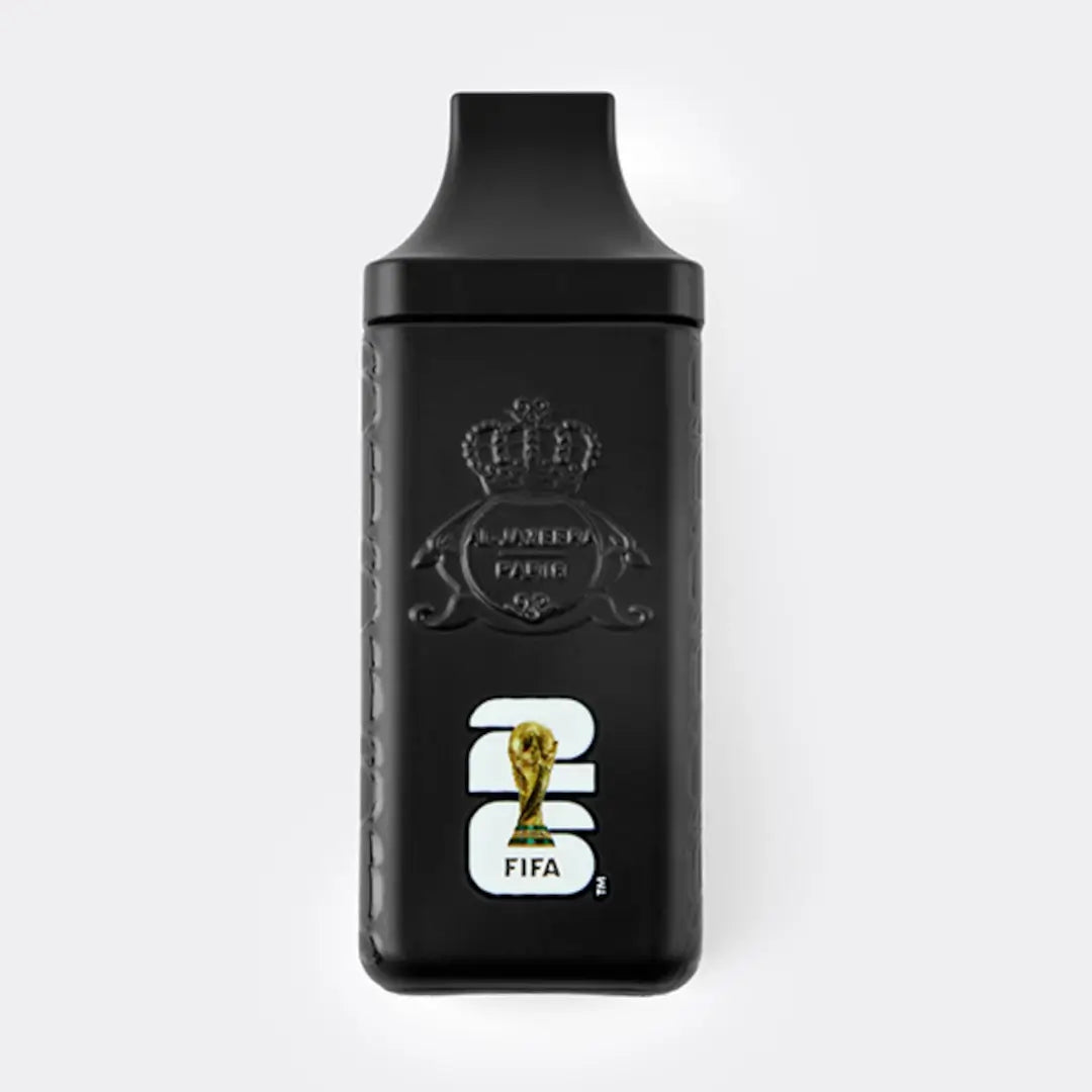 'Fifa Elite' perfume bottle on a white background with 'Al Jazeera' branding