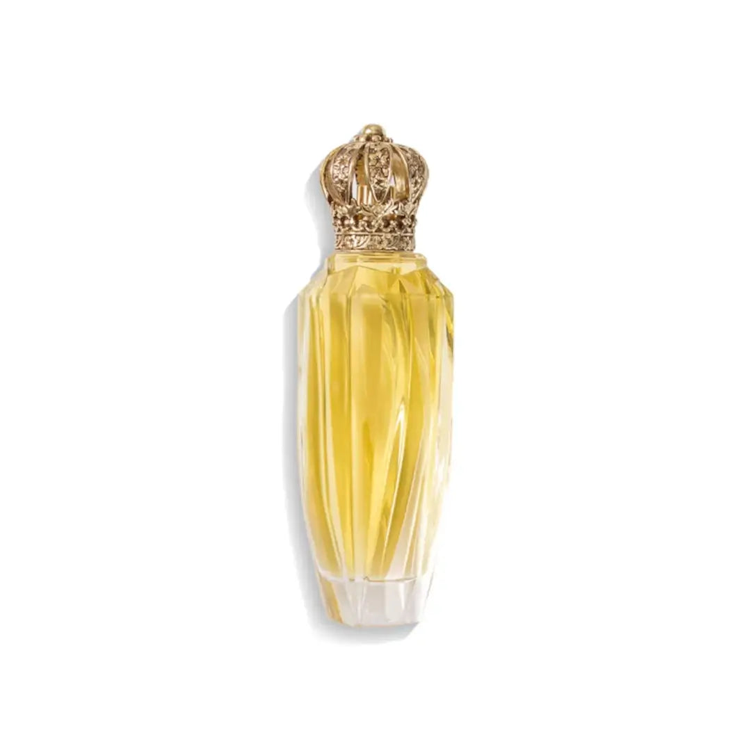'Ghuroob' Perfume bottle with a decorative gold cap on a white background with Junaid branding