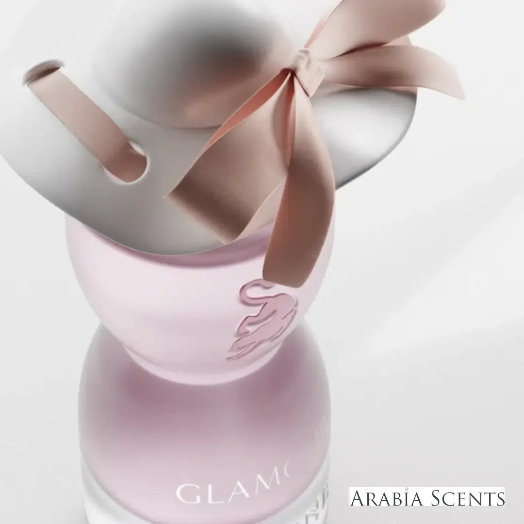 'Glamour' perfume bottle on a white background with 'Laverne' branding featured by 'Arabiascents'