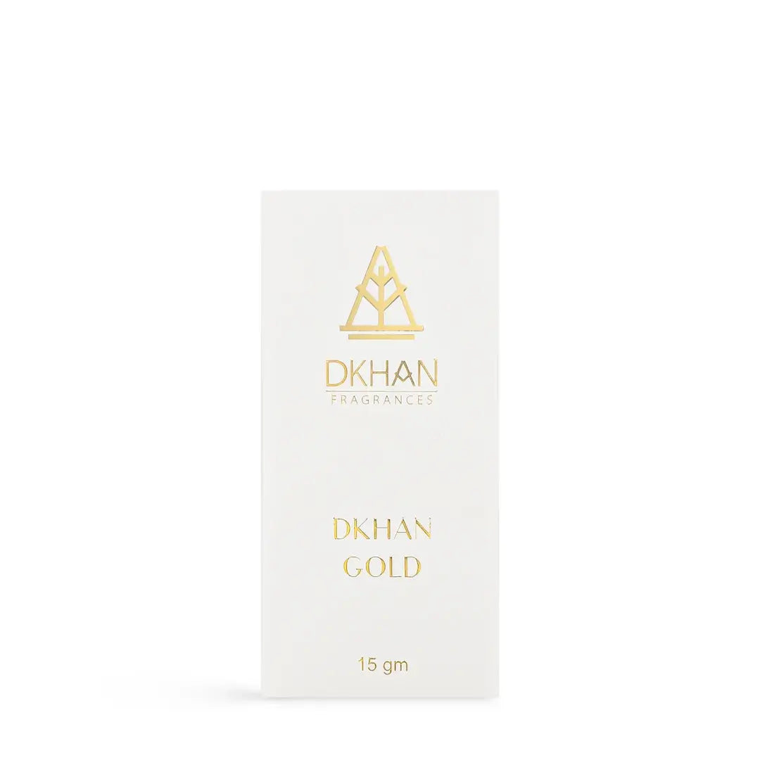 Golden Khamria Gold packaging on a white background branded Dkhan