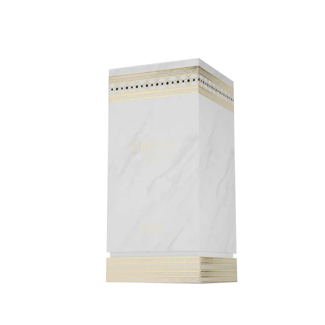 Grecia Perfume box on a white background with French Avenue Branding