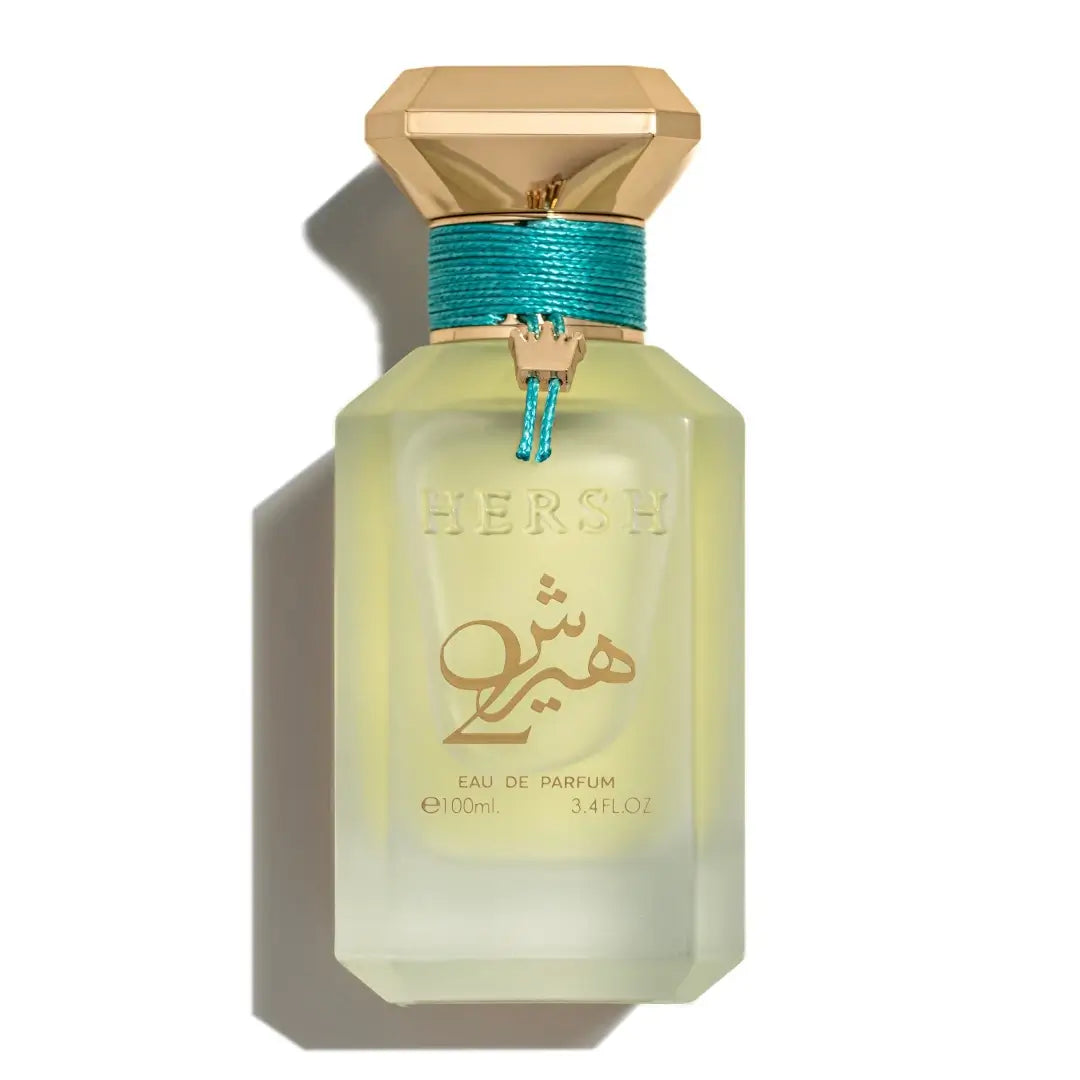 'Hersh 2' perfume bottle on a white background with 'Assaf' branding