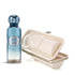 'Imperial Valley' by Gissah Blue bottle with a decorative label next to a beige container on a white background