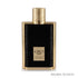 'Karus Gold Absolu' perfume with a black ribbed bottle and gold cap and trim, shown on a white background with branded Khadlaj and available on 'ARABIASCENTS'