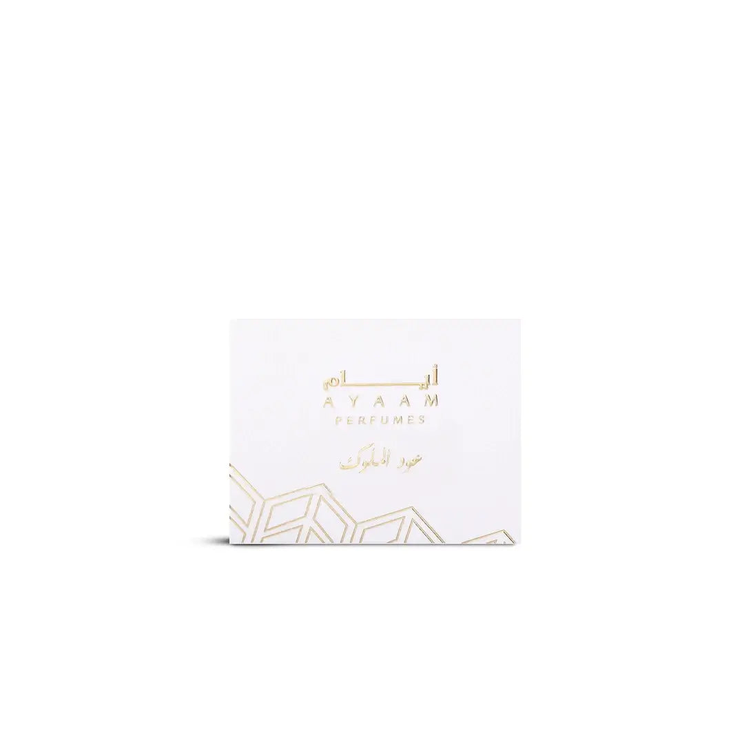 'Kings Oud Mamoul' packaging in a white background with 'Ayaam' branding 