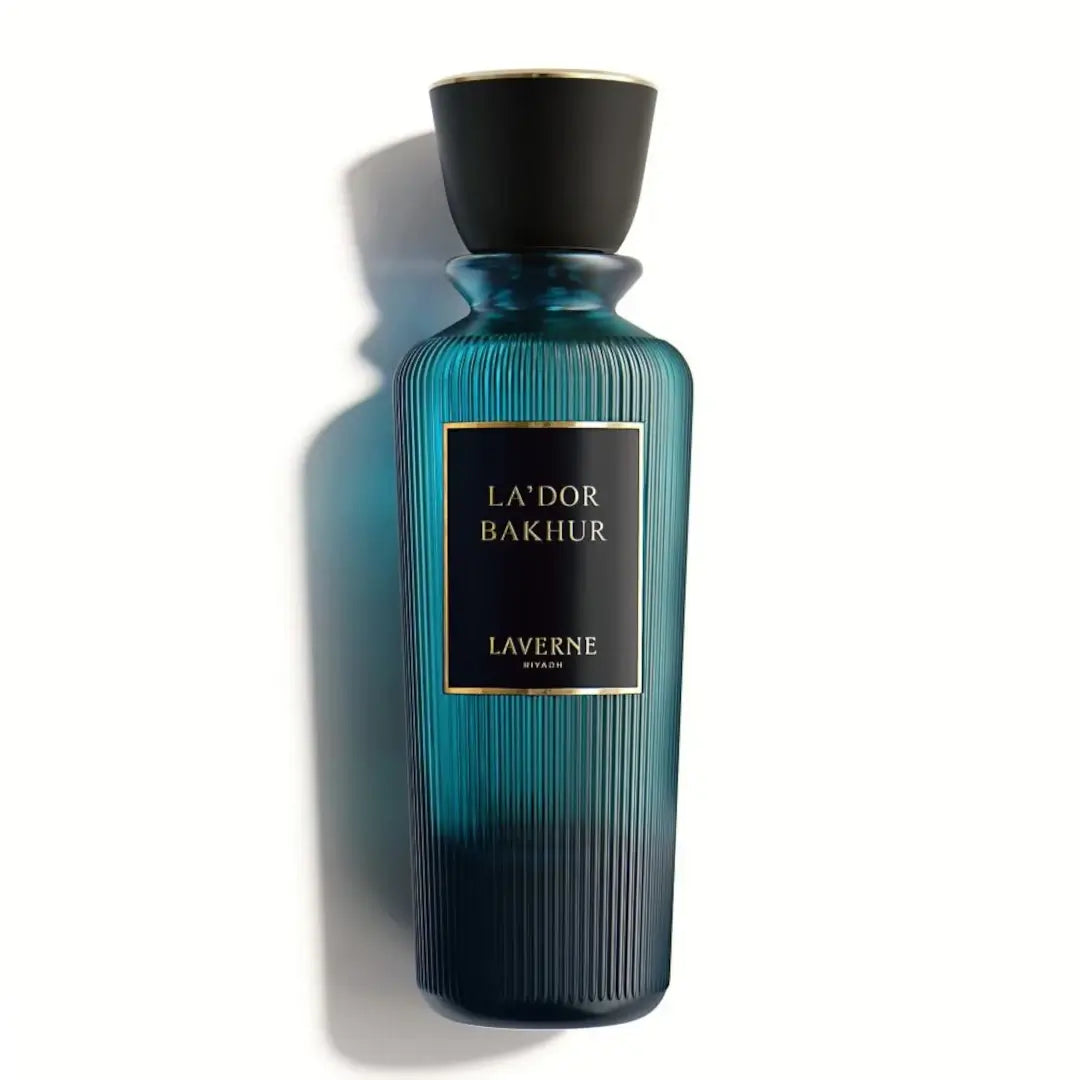 'La'Dor Bakhur' perfume bottle in a white background with 'Laverne' branding