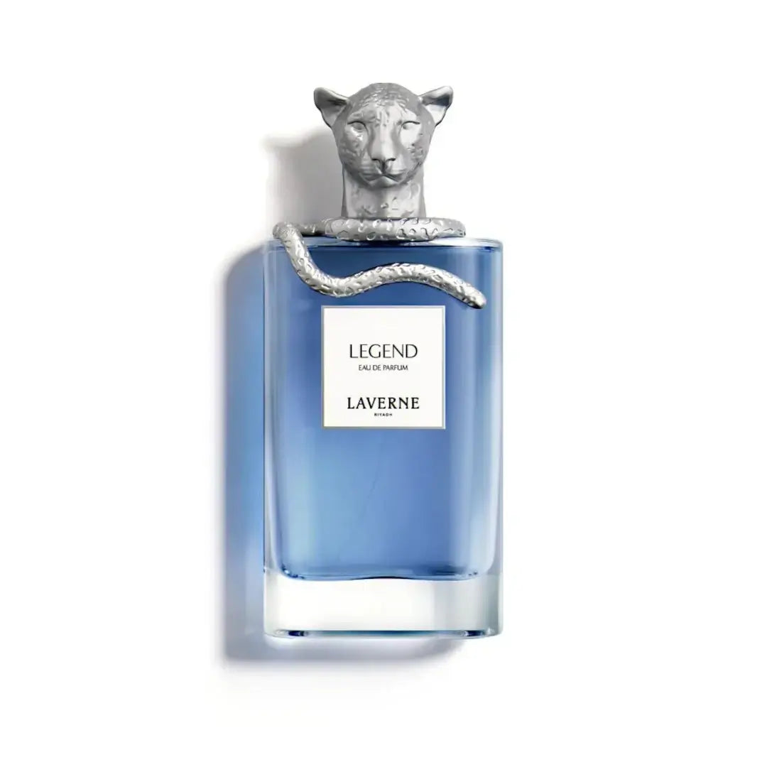 'Legend' perfume bottle on a white background with 'Laverne' branding