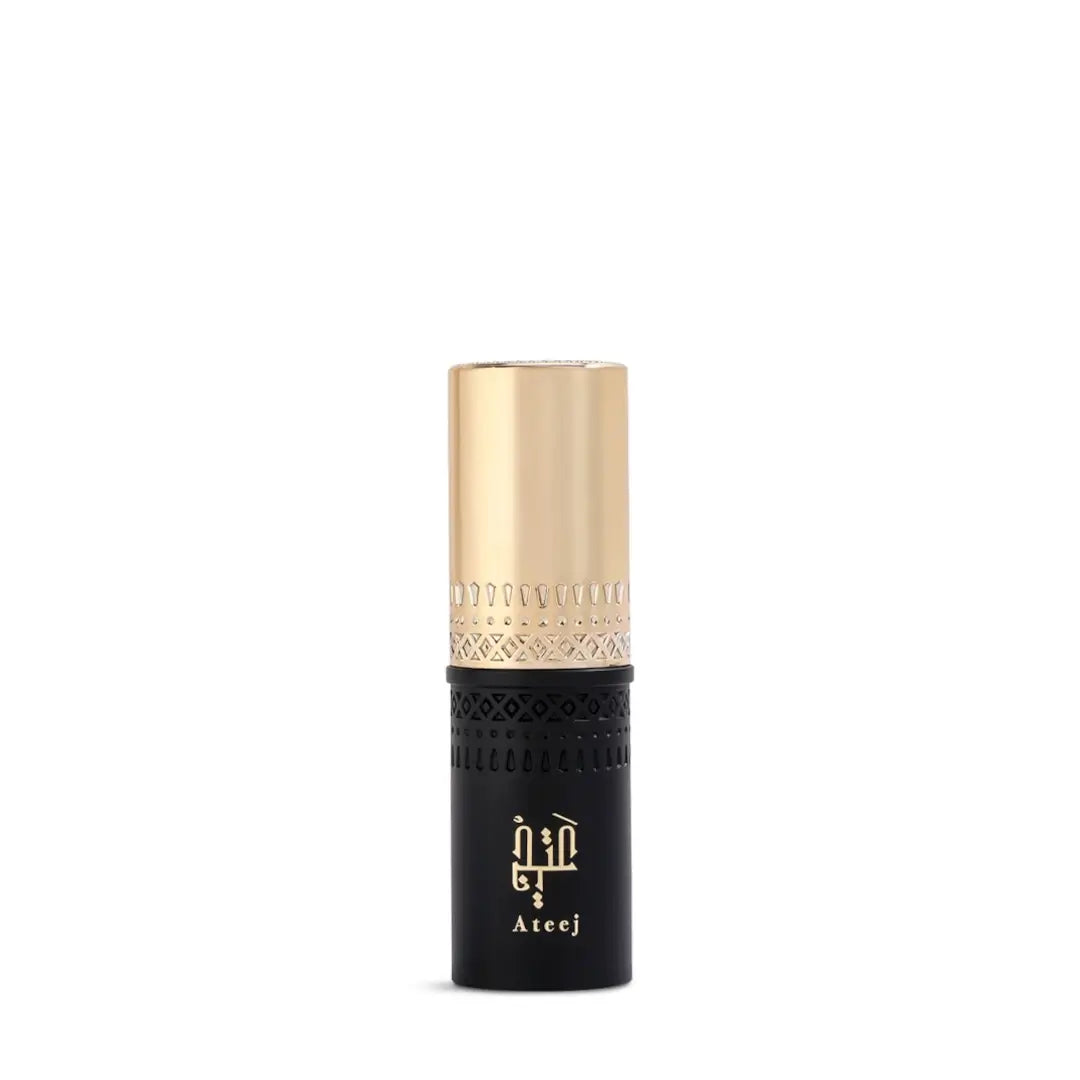 'Mademoiselle' solid perfume bottle in a white background with 'Ateej' branding