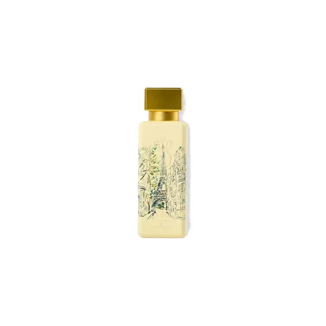 'Magic Paris' perfume bottle in a white background with 'Al Jazeera' branding