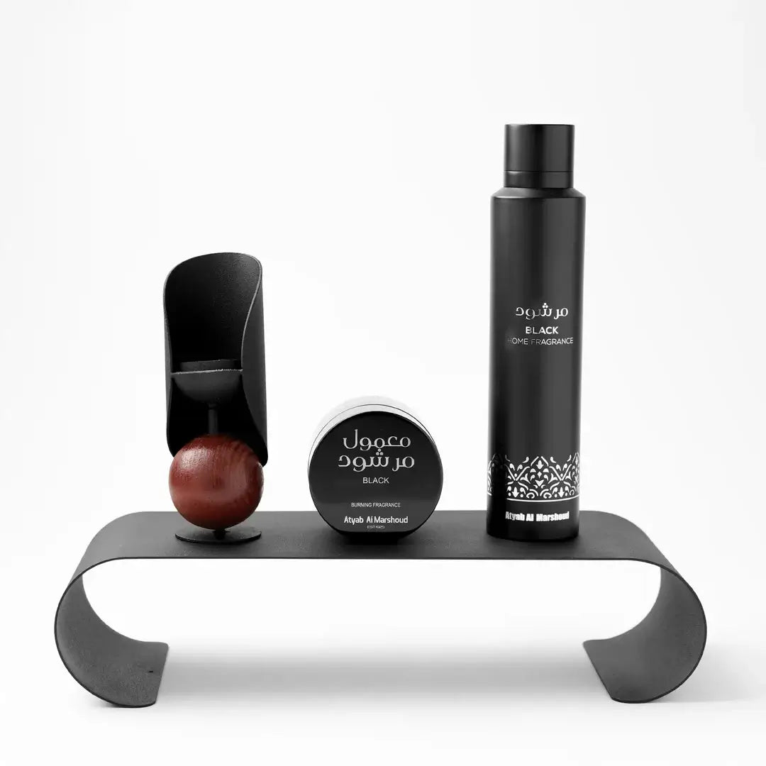 Marshoud Black Home Set with a stylish stand