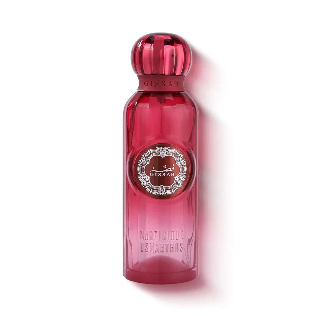 Martinique Osmanthus perfume bottle with 'Gissah' branding on a white background