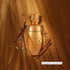 Perfume bottle labeled 'Masterpiece' from 'Maison Asrar' with vanilla beans and cinnamon sticks on a brown background, featuring by 'Arabia Scents'.
