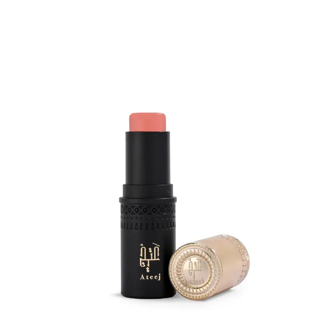 'Mi Amor' solid perfume bottle in a white background with 'Ateej' branding