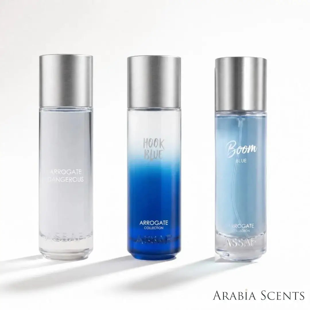 'Million Collection' set in a white background with 'Assaf' branding featured by 'Arabiascents'