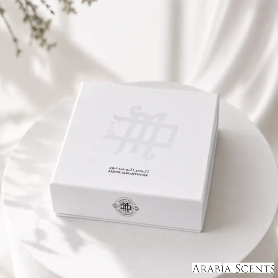'Mini Sarandeeb' set packaging with 'Aldur Almanthoor' branding featured by 'Arabiascents'