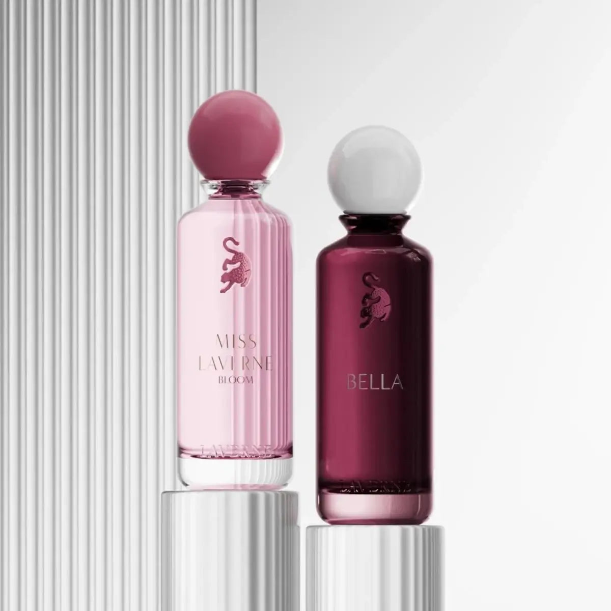 'Miss Laverne Bloom & Bella' set in a white background with 'Laverne' branding