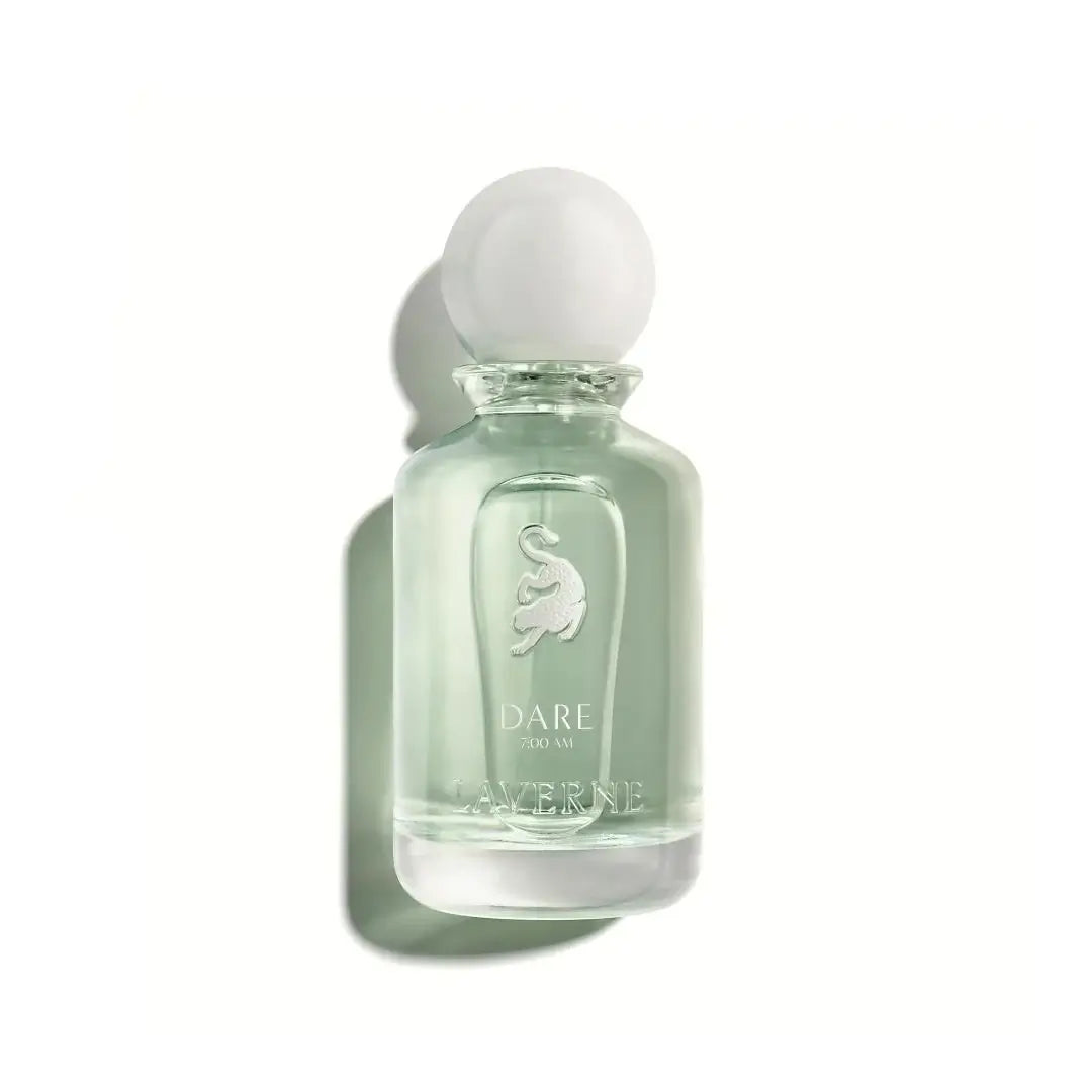 'Monastery 7:00 AM' perfume bottle in a white background with 'Laverne' branding