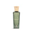 'Mondo 67'Green perfume bottle with gold cap on a white background with 'Asateer' branding