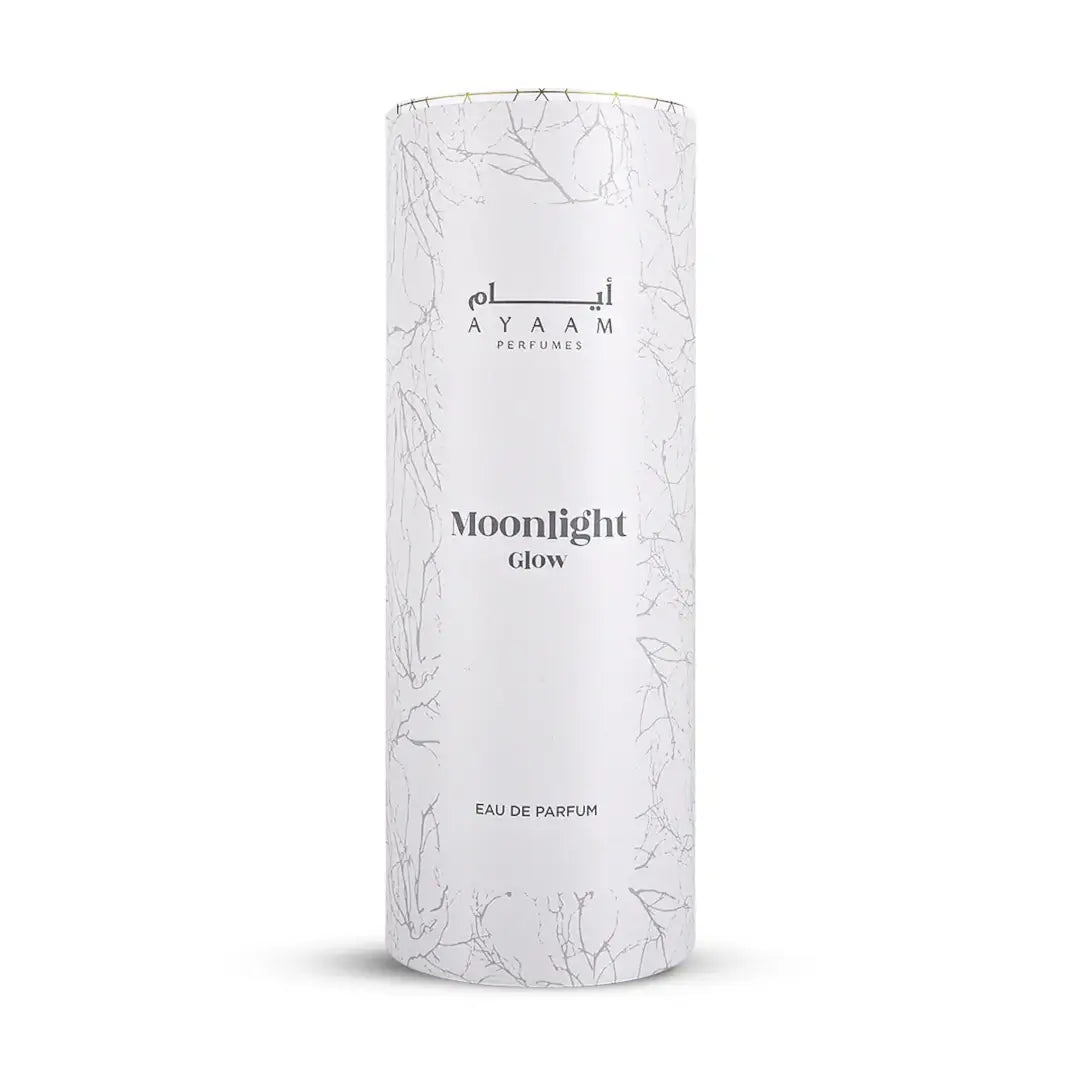 'Ayaam' Perfumes 'Moonlight Glow' Eau de Parfum packaging on a white background