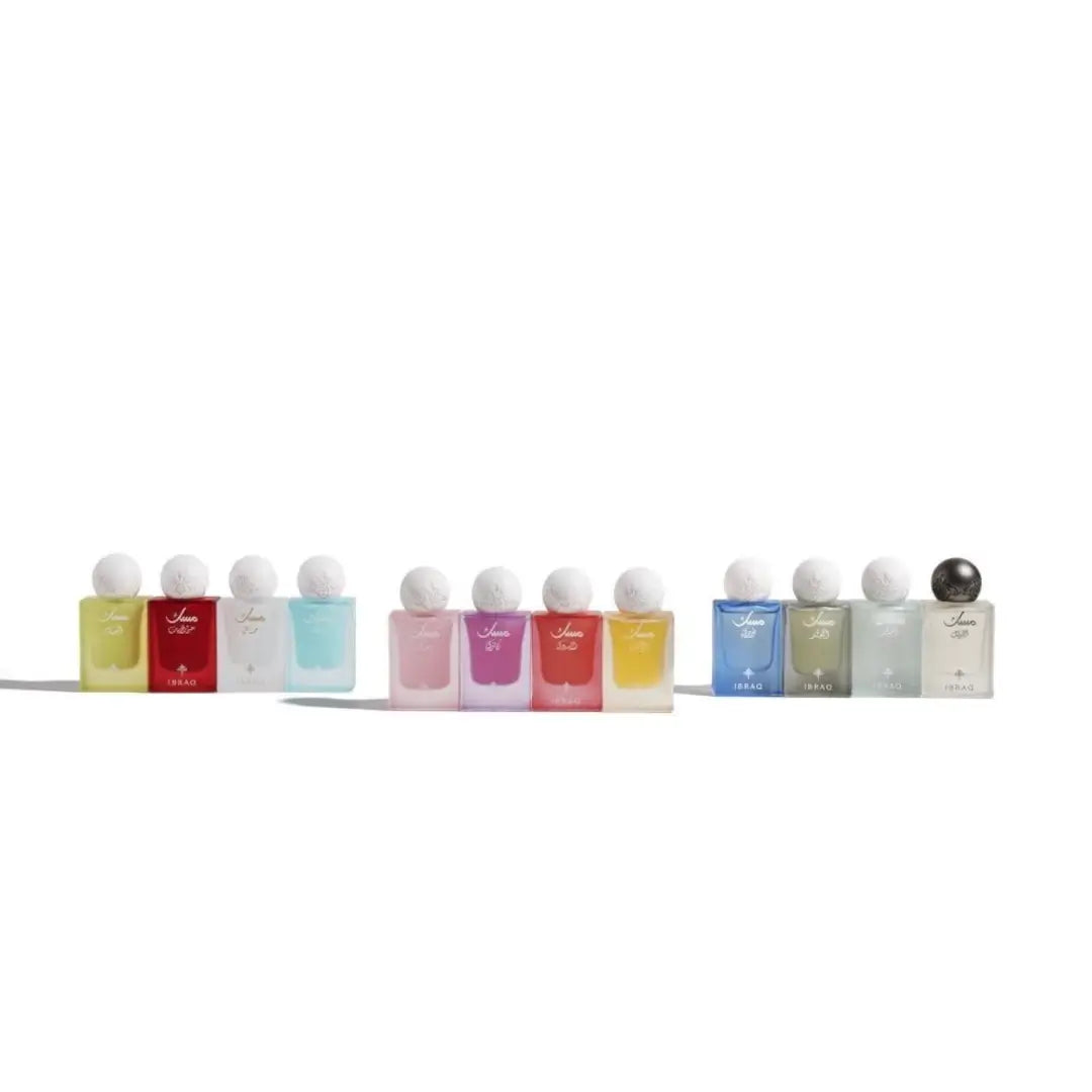 'Musk Box' collection on a white background with 'IBRAQ' branding