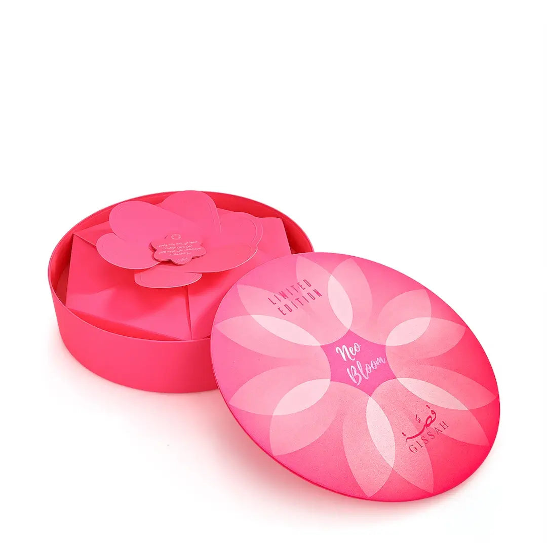 'Neo Bloom' set packaging in a white background with 'Gissah' branding