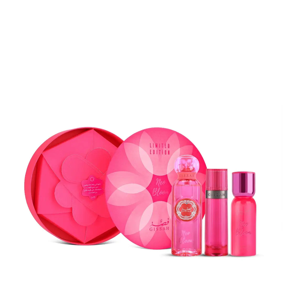 'Neo Bloom' set in a white background with 'Gissah' branding