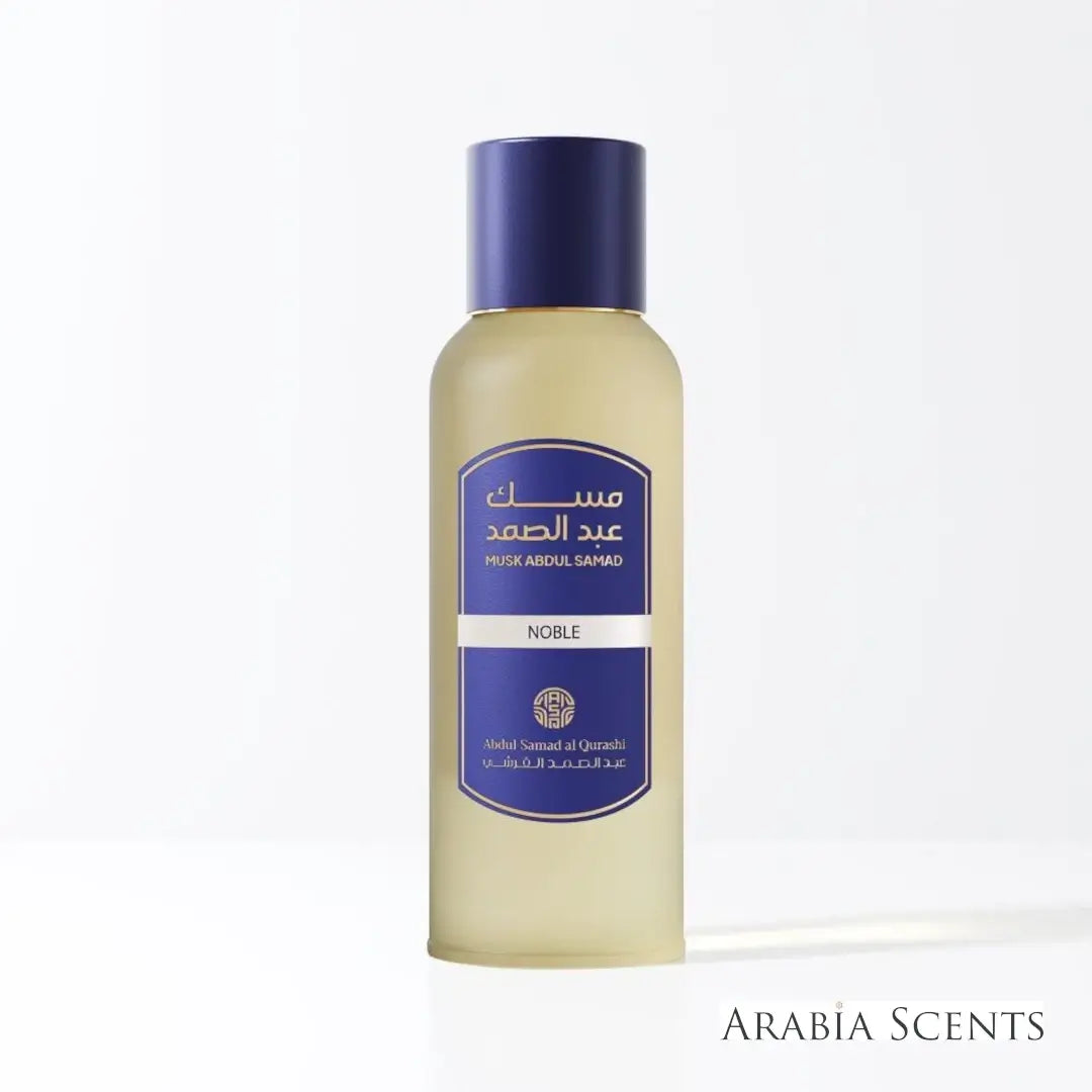 'Noble' perfume bottle on a white background with 'ASQ' branding featured by 'Arabiascents'