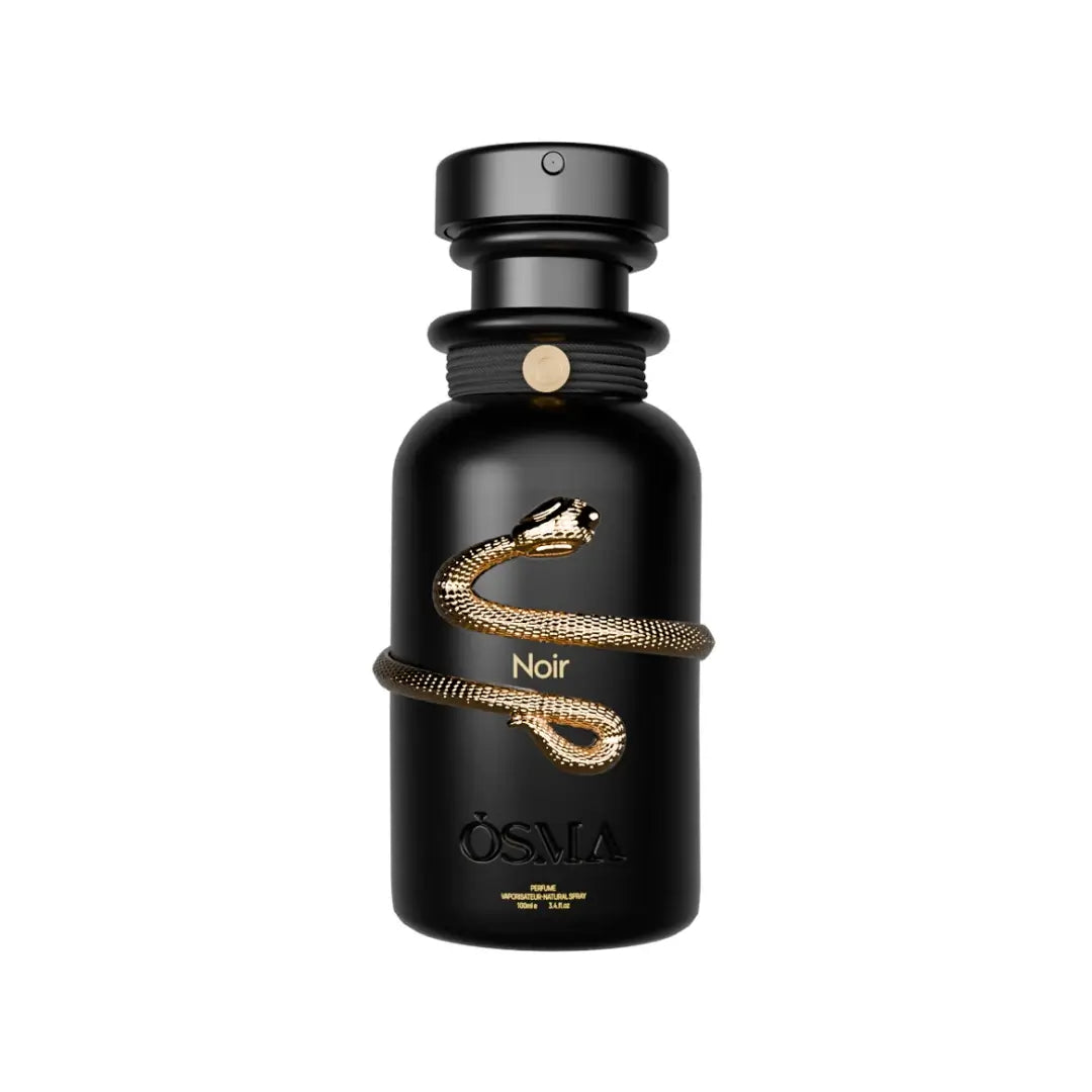 'Noir' perfume bottle in a white background with 'Osma' branding