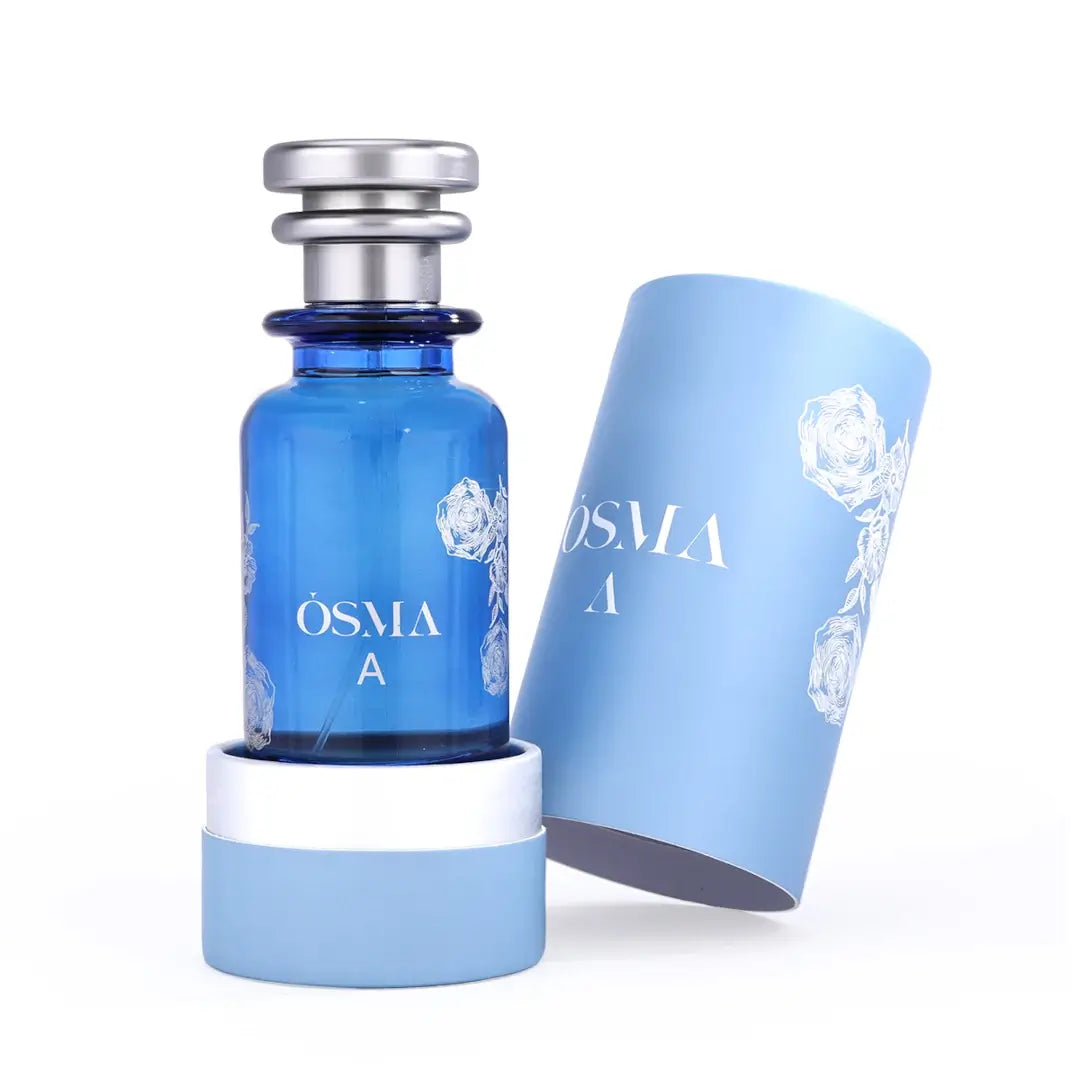 'Osma A' perfume bottle with packaging on a white background with 'Osma' branding