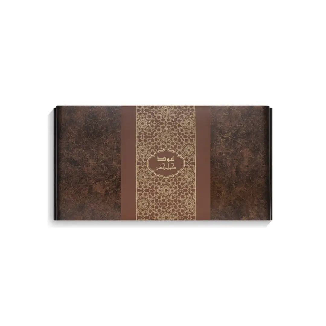 'Oud Collection' perfumes box on a white background with 'Junaid' branding