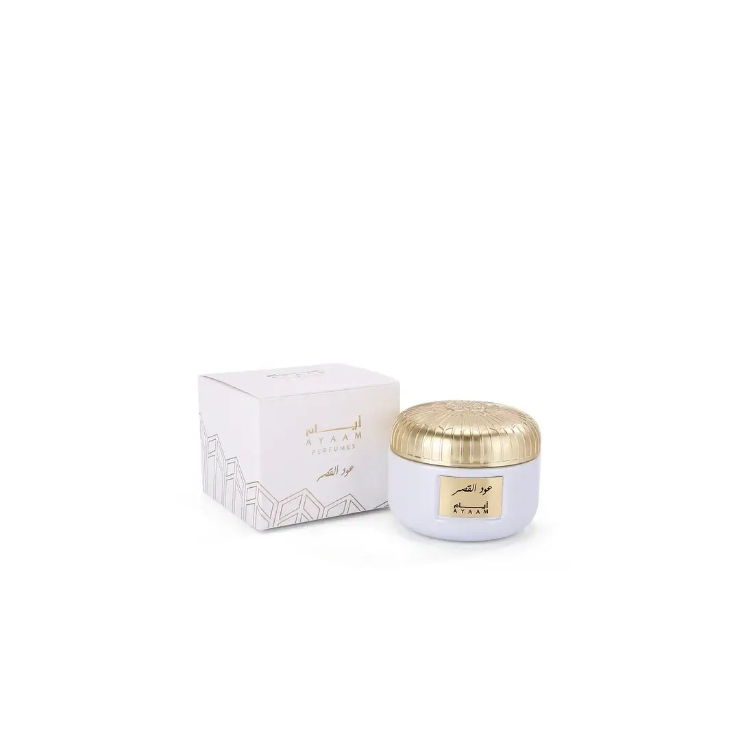 'Palace Oud Mamoul' in a white background with 'Ayaam' branding