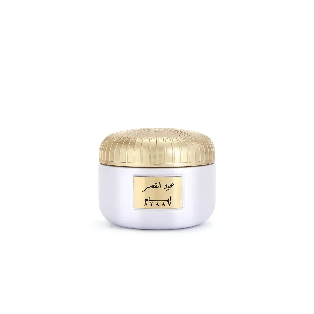 'Palace Oud Mamoul' in a white background with 'Ayaam' branding